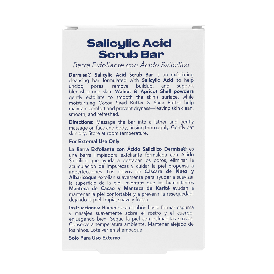 Salicylic Acid Scrub Bar